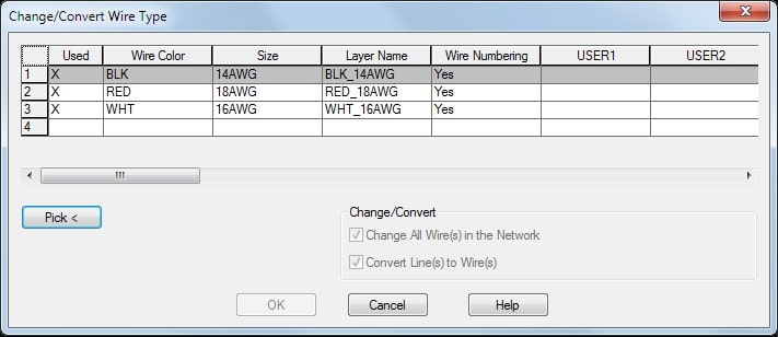 Change/Convert Wire Type