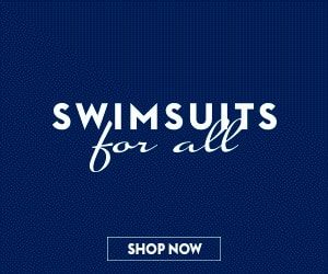 بنر شرکت Swimsuits For All با جایگاه لوگوی نامناسب
