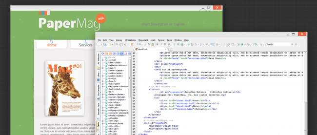 ویرایشگر کد - CoffeeCup HTML Editor