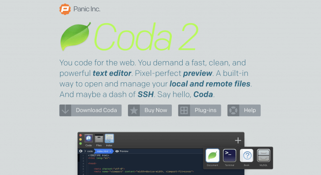ادیتور کد - Coda